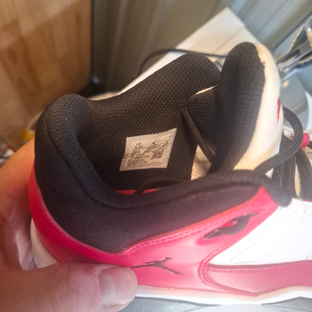 Nike Air Jordan Trainers - Red and White, Good Condition UK 5