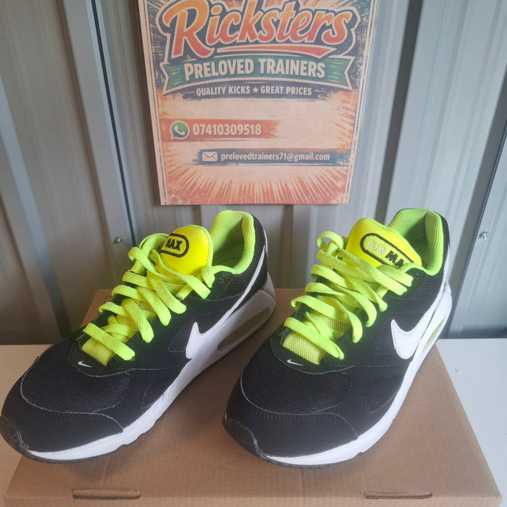 Nike Air Max Black and Neon Green Trainers UK 5.5