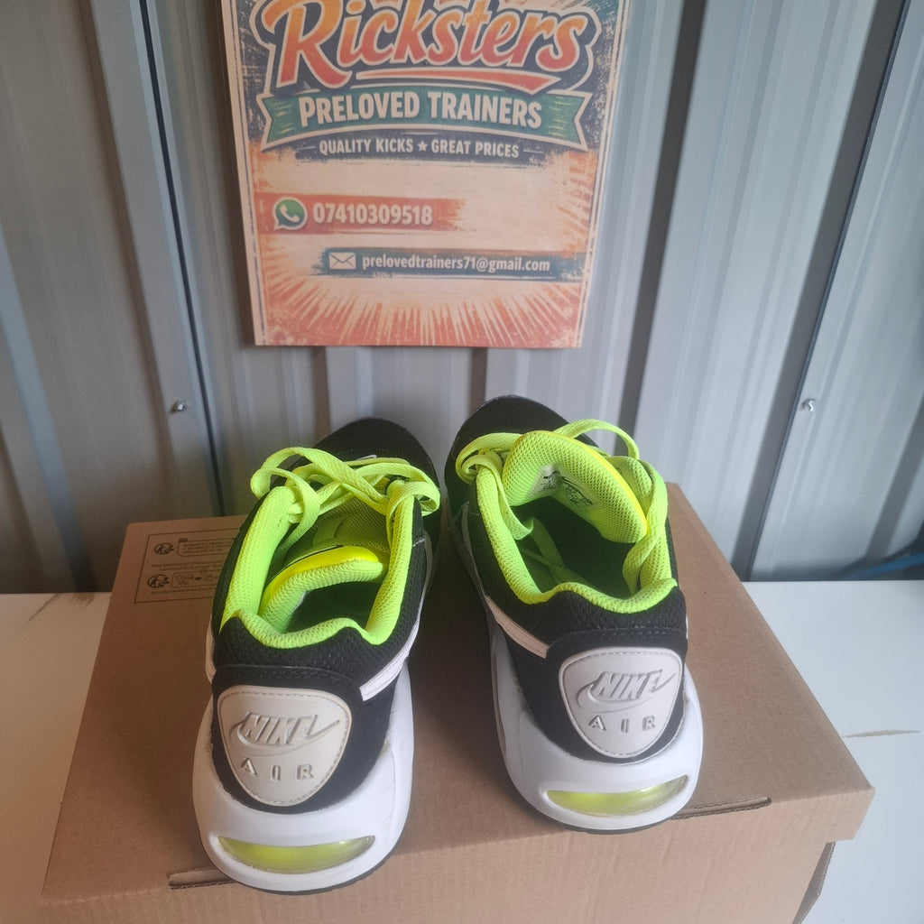 Nike Air Max Black and Neon Green Trainers UK 5.5