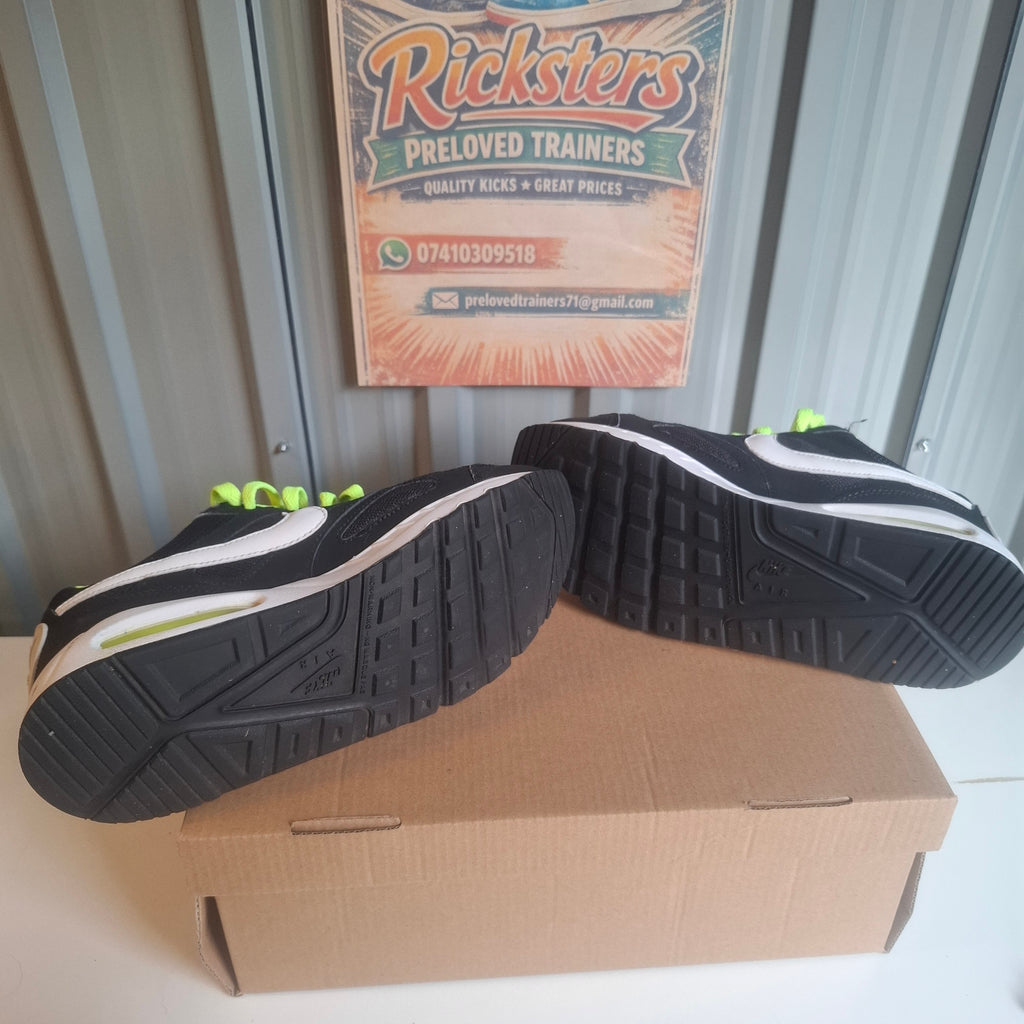 Nike Air Max Black and Neon Green Trainers UK 5.5