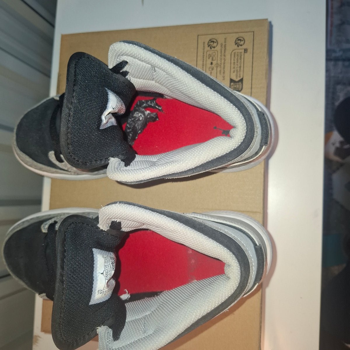 Nike Air Jordan 1 Mid Trainers - Grey/Black UK 5.5