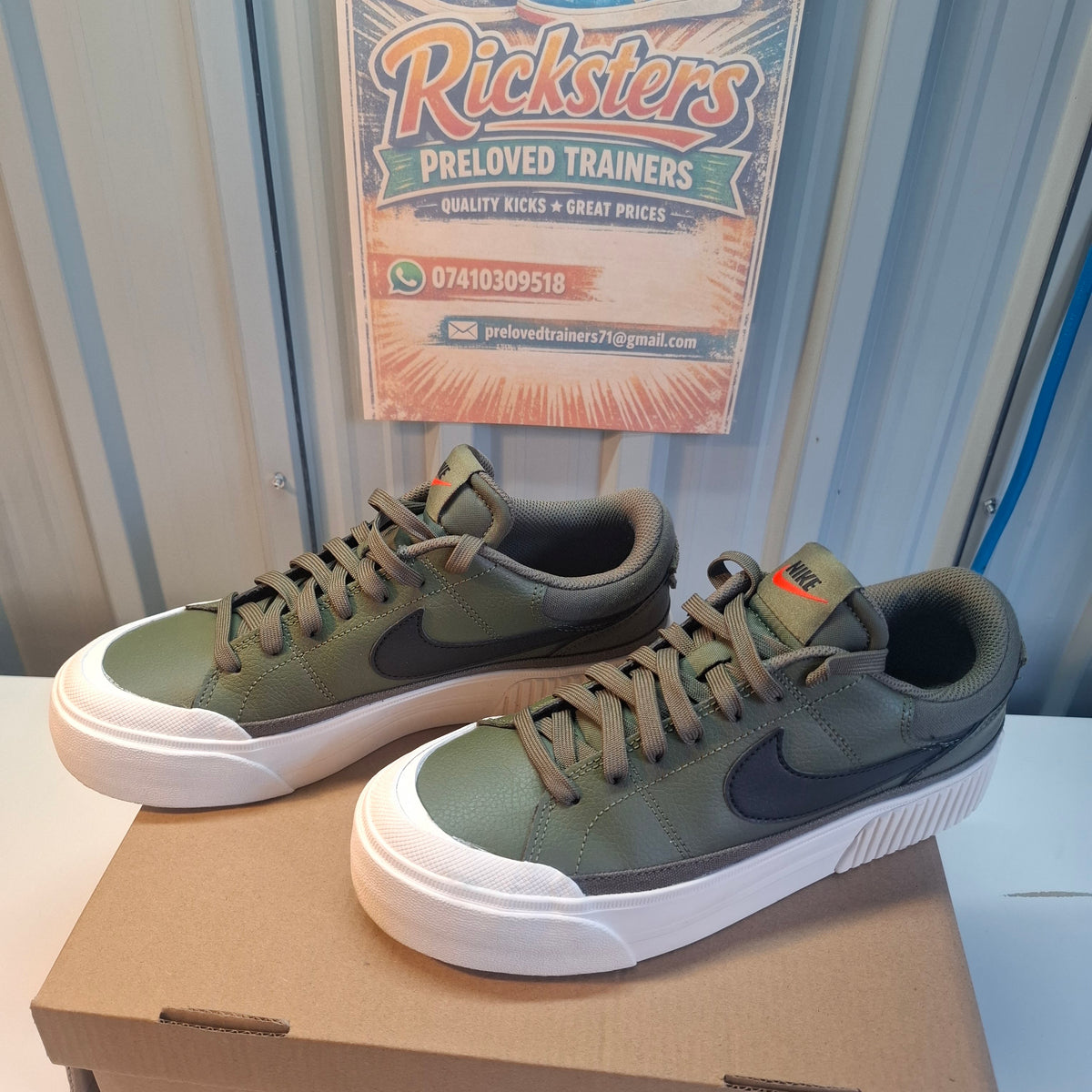 Nike Olive Green Chunky Trainers, UK 5.5