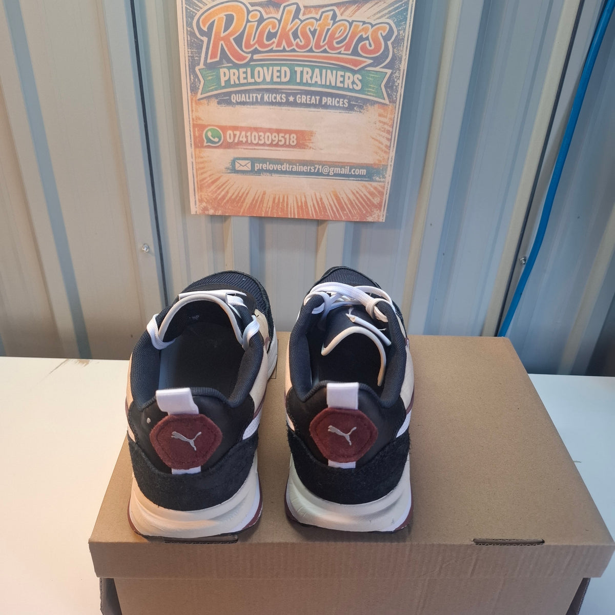 Puma Trainers - Black/Beige, in good condition. Uk 6