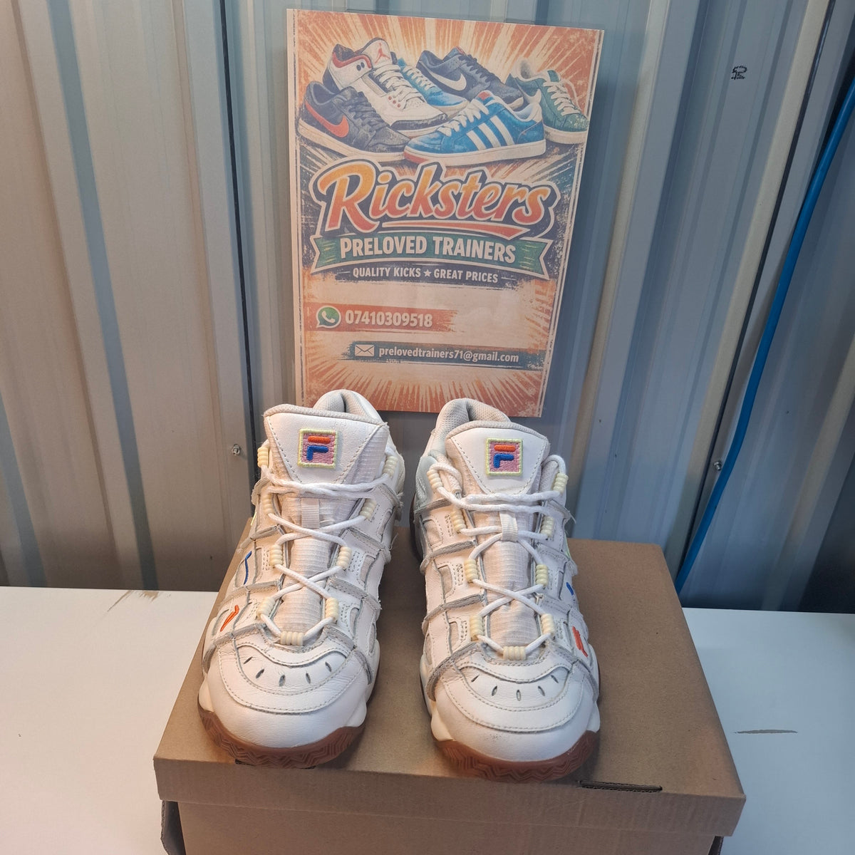Fila White Trainers – Good Condition, UK Size 8