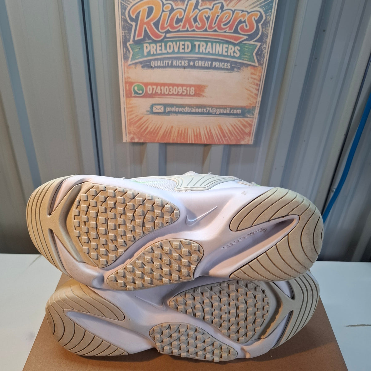 Nike Zoom 2K Trainers – White/Pale Yellow, Very Good Condition UK 6