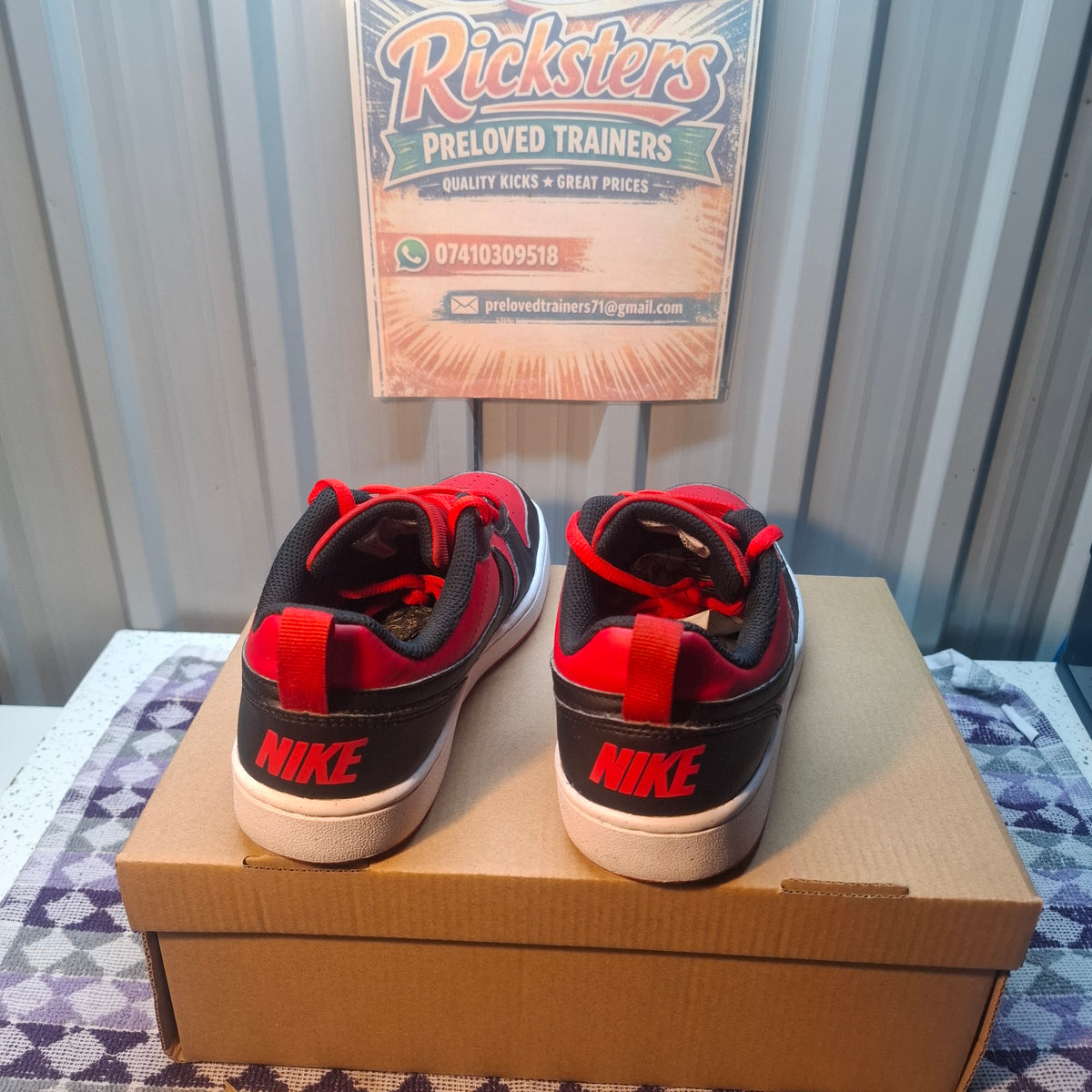 Nike Court Vision Low Next Nature Trainers Red/Black UK 5.5