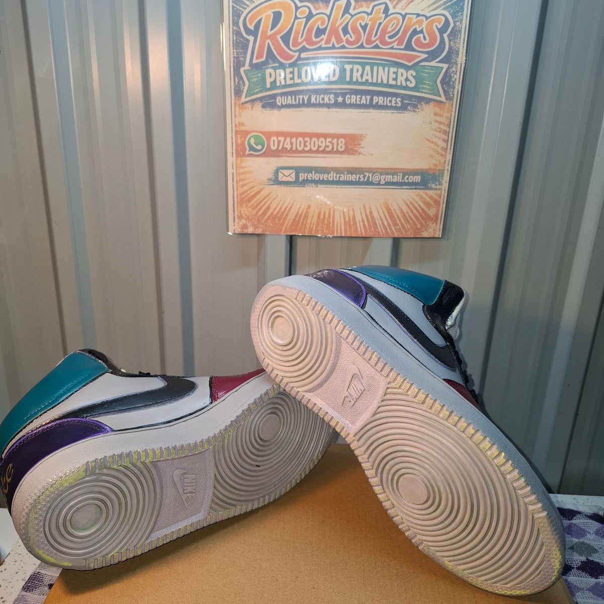 Nike High-Top Trainers – Multicoloured, Good Condition UK 5