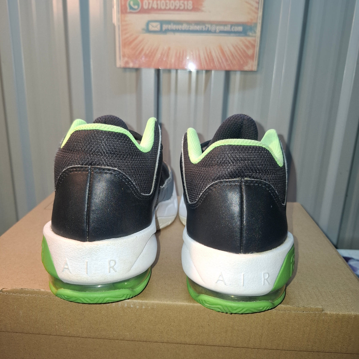Jordan Trainers Black and Green - Good Condition UK 4