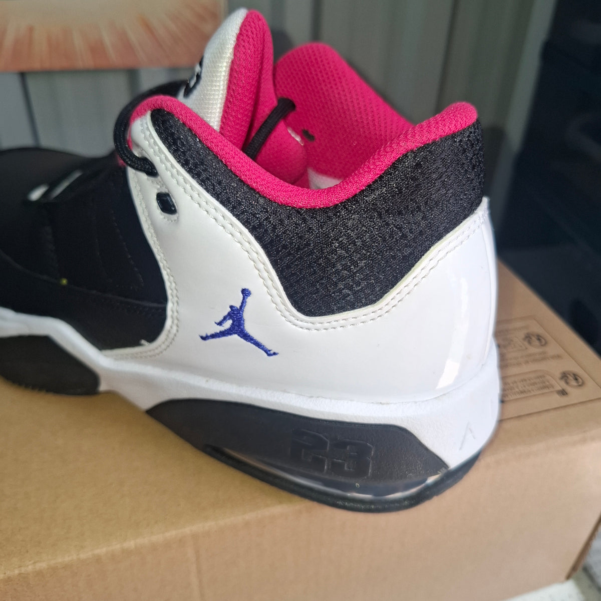 Nike Jordan Trainers - Black, White & Pink, UK 5.5