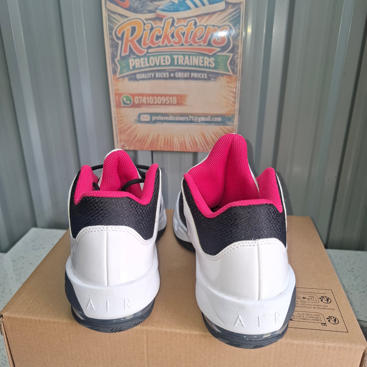 Nike Jordan Trainers - Black, White & Pink, UK 5.5