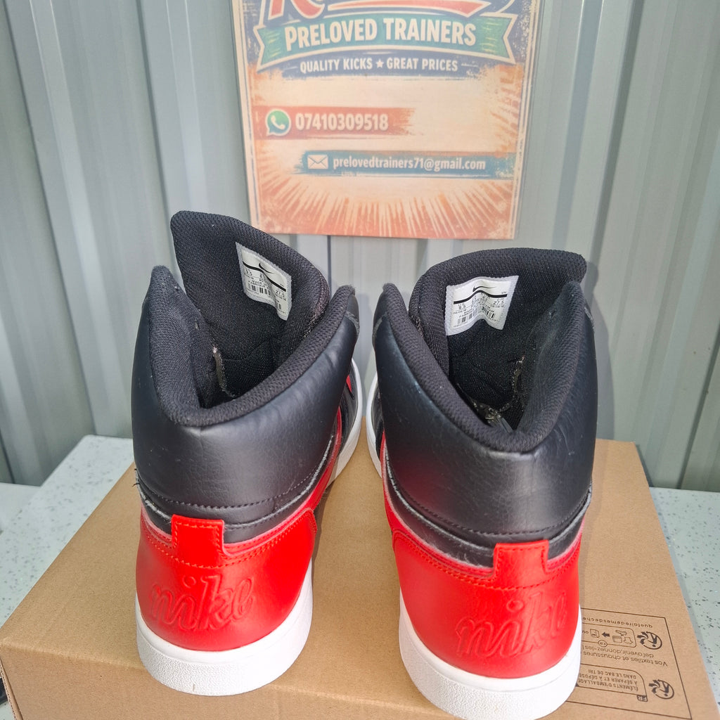 Nike High-Top Trainers - Black and Red, Good Condition UK 8.5