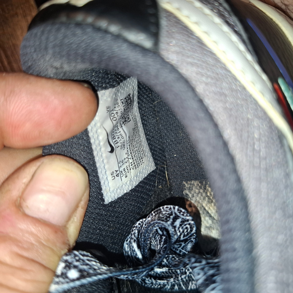 Nike Dunk Low Trainers - Black/Grey, Good Condition UK 3.5