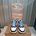 Nike Air Force 1 Trainers - Black, White & Blue, Good Condition UK 5
