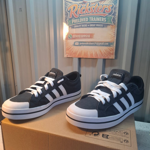 Adidas Bavara Trainers - Black & White, Very Good Condition UK 7