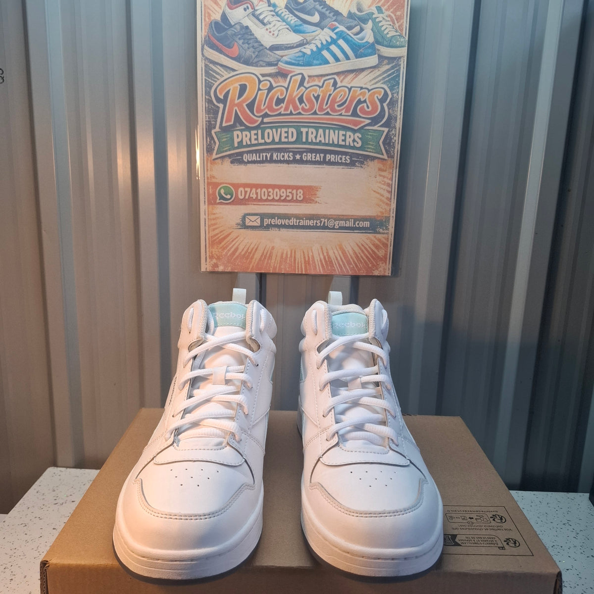 Reebok White High-Top Trainers – As Good As New UK 5.5