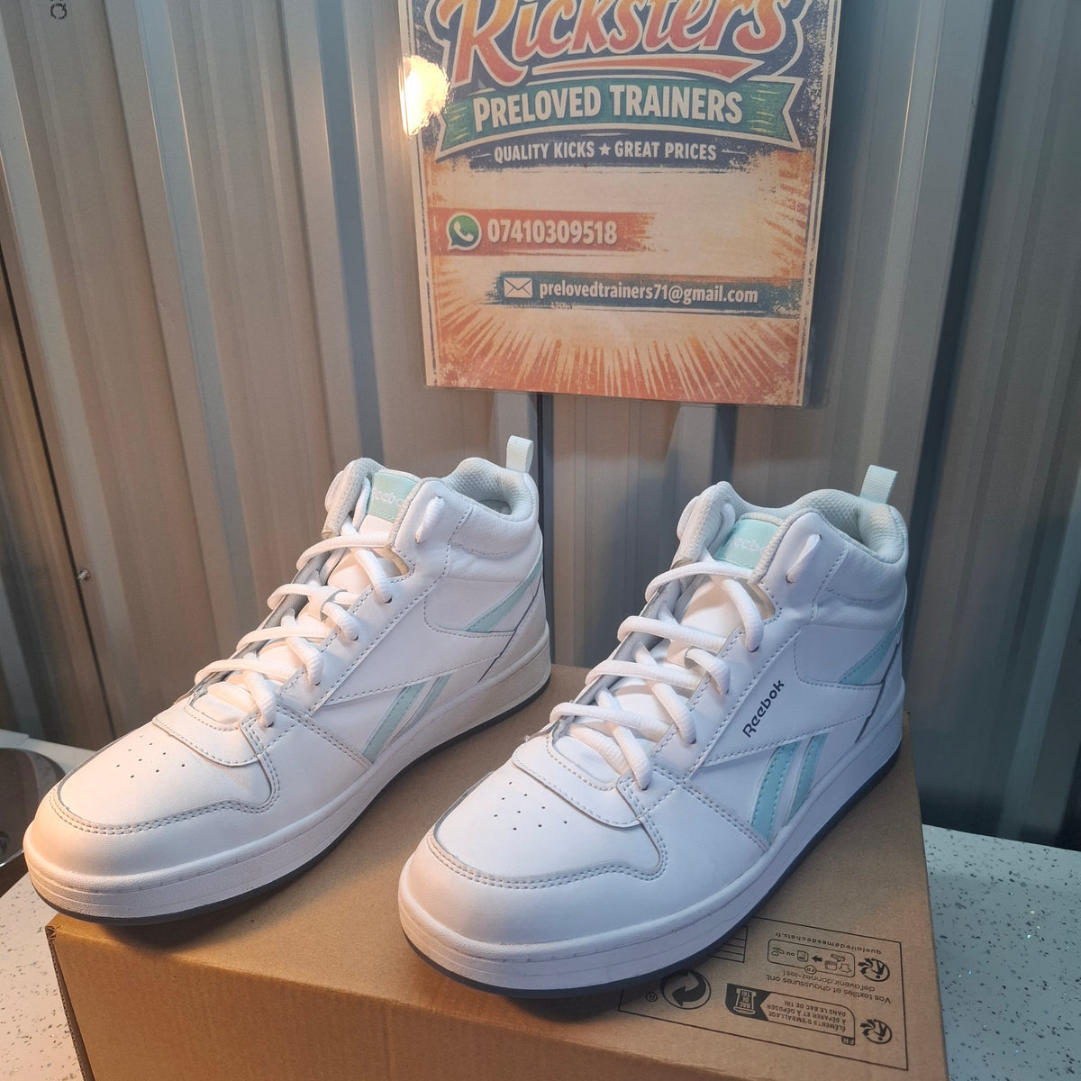 Reebok White High-Top Trainers – As Good As New UK 5.5