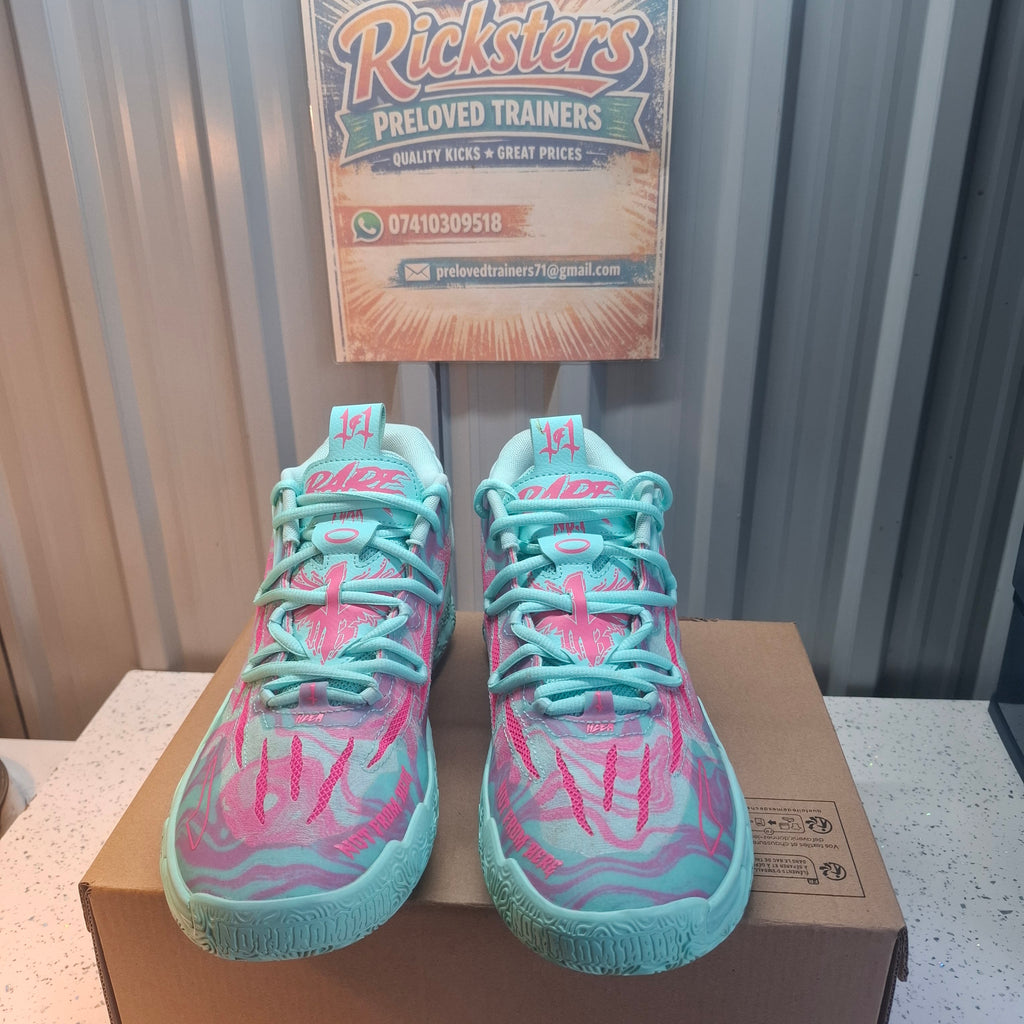 Puma MB.01 LaMelo Ball Trainers - Pink and Blue, UK 7.5