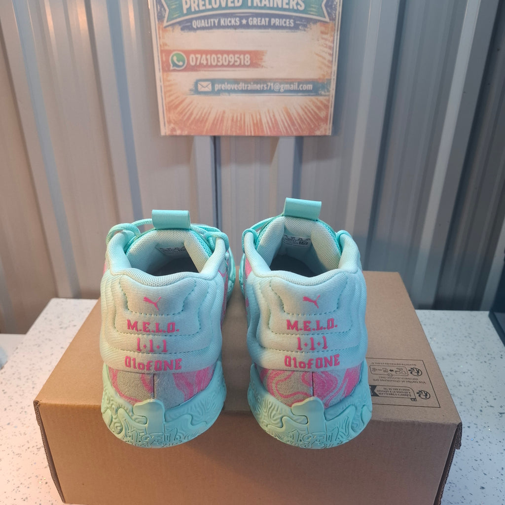Puma MB.01 LaMelo Ball Trainers - Pink and Blue, UK 7.5