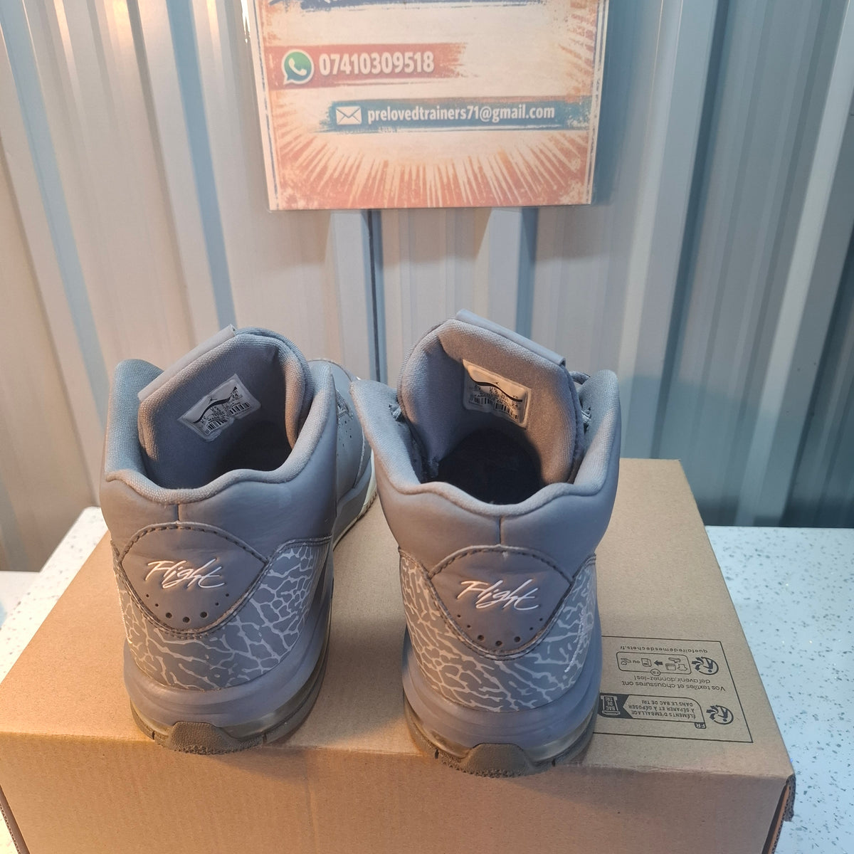 Jordan Flight Trainers UK 5.5 – Grey, Good Condition