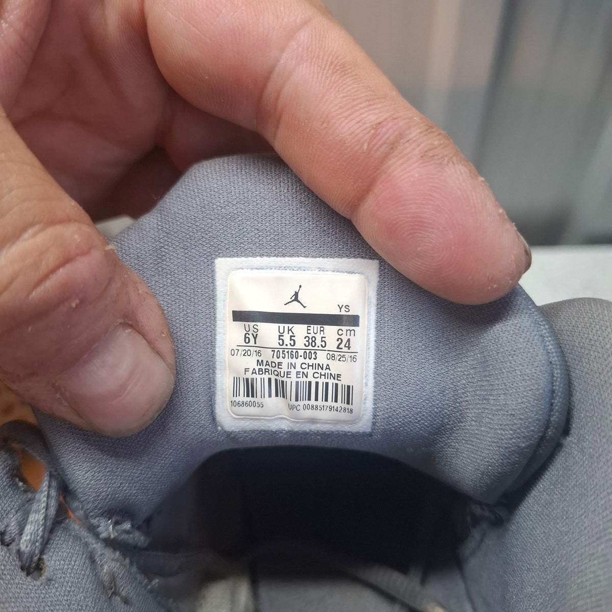 Jordan Flight Trainers UK 5.5 – Grey, Good Condition