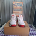 Nike Vapor Court Trainers - White and Red, Good Condition UK 5