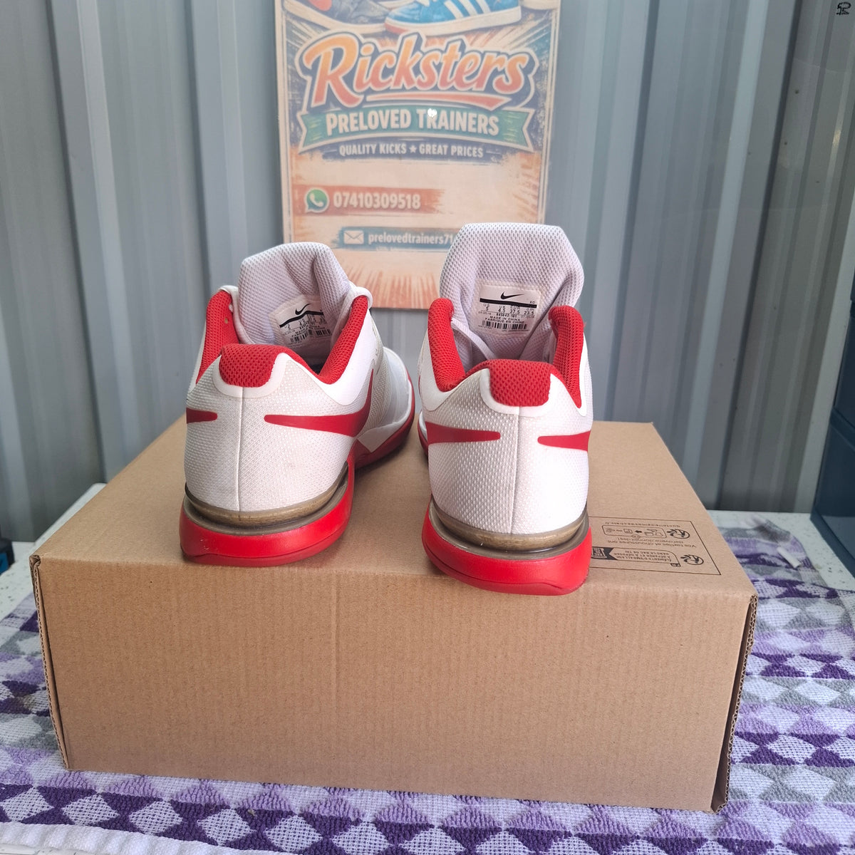 Nike Vapor Court Trainers - White and Red, Good Condition UK 5