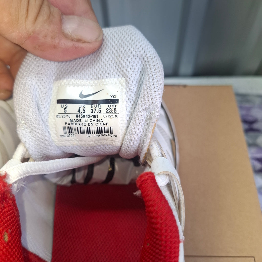Nike Vapor Court Trainers - White and Red, Good Condition UK 5