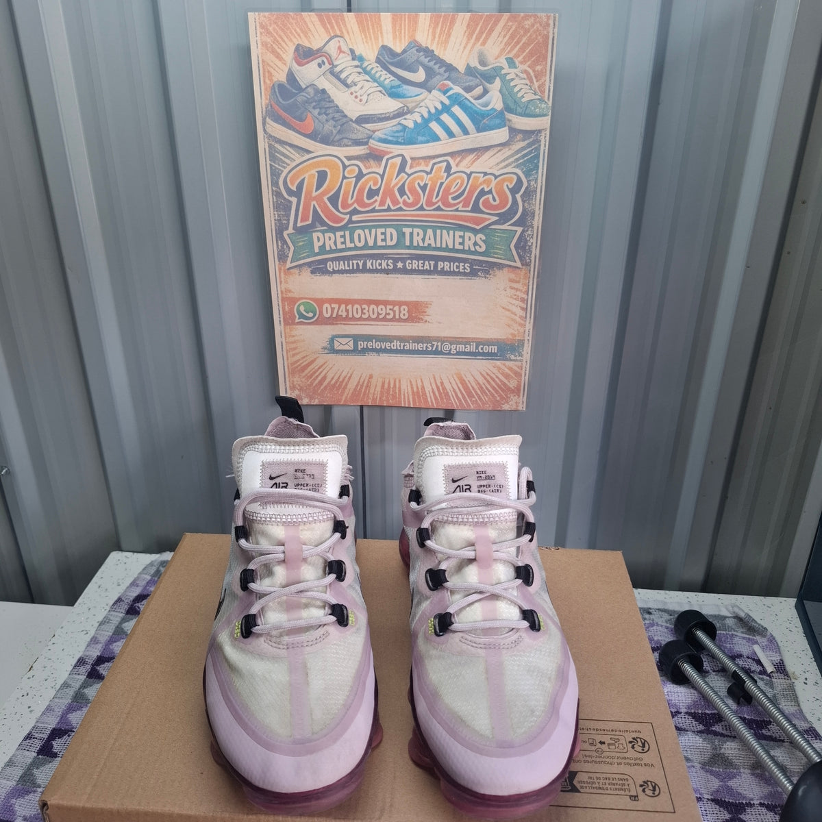 Nike VaporMax Trainers - Pink/Purple, Good Condition UK 5