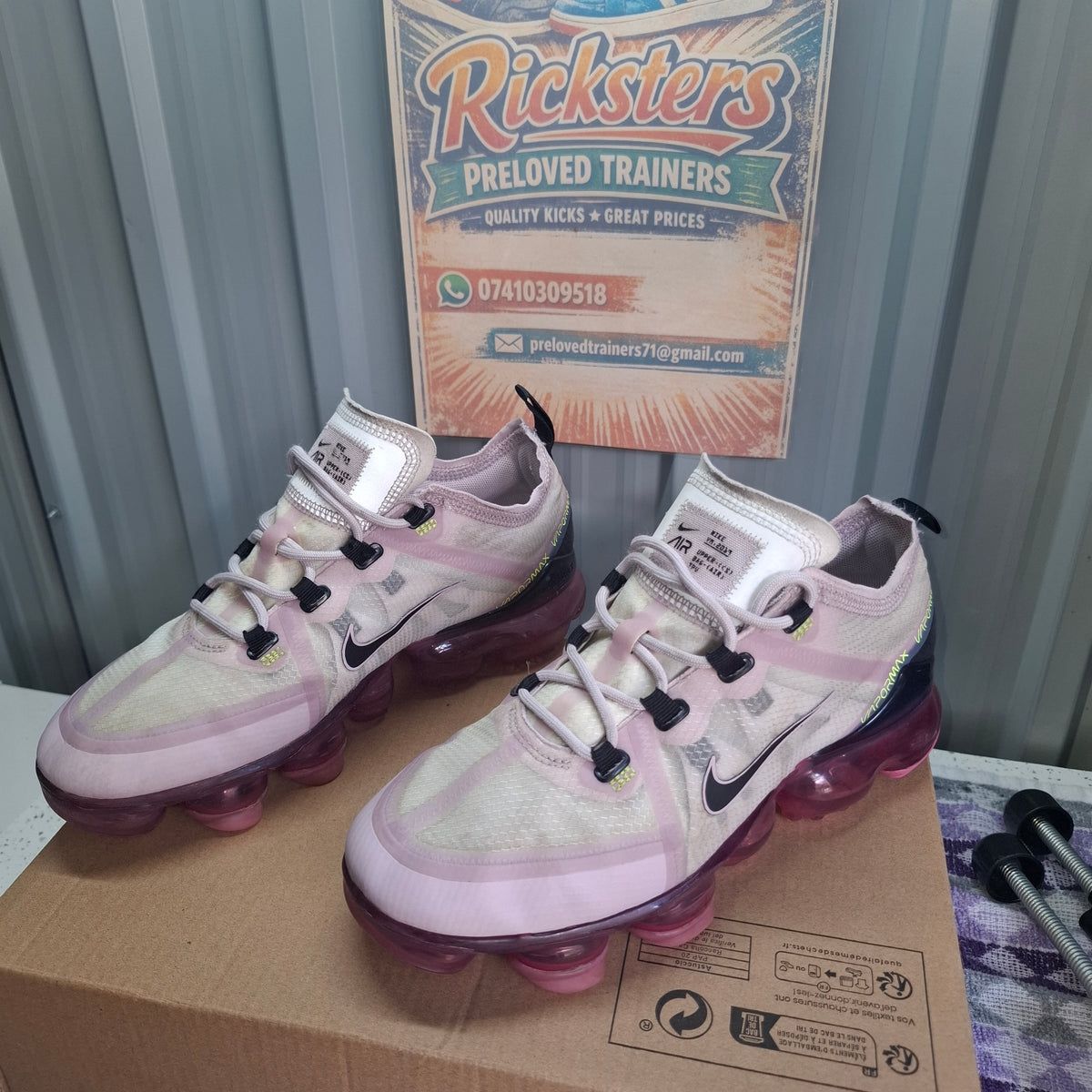 Nike VaporMax Trainers - Pink/Purple, Good Condition UK 5
