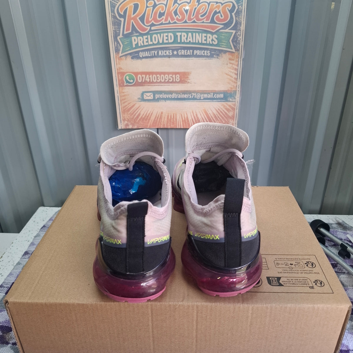Nike VaporMax Trainers - Pink/Purple, Good Condition UK 5
