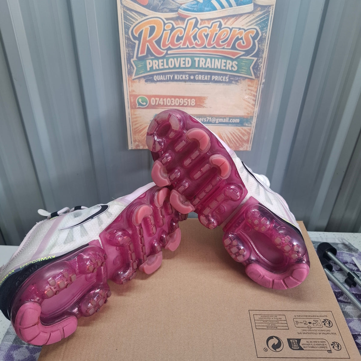 Nike VaporMax Trainers - Pink/Purple, Good Condition UK 5