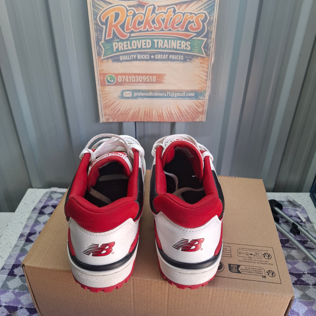New Balance 550 Trainers - White/Red, UK Size 9, Good Condition