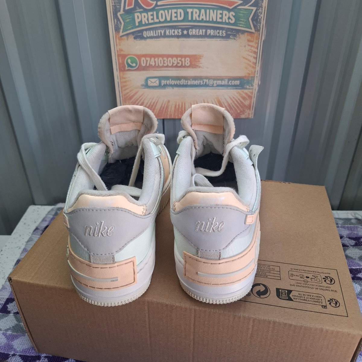 Nike Air Force 1 Shadow Trainers - Multicoloured, Good Condition UK 4.5