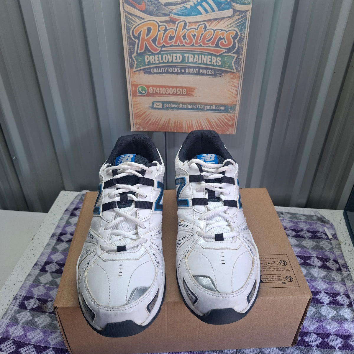 New Balance MX630NB2 Men's Training Shoes White/Blue UK 10.5