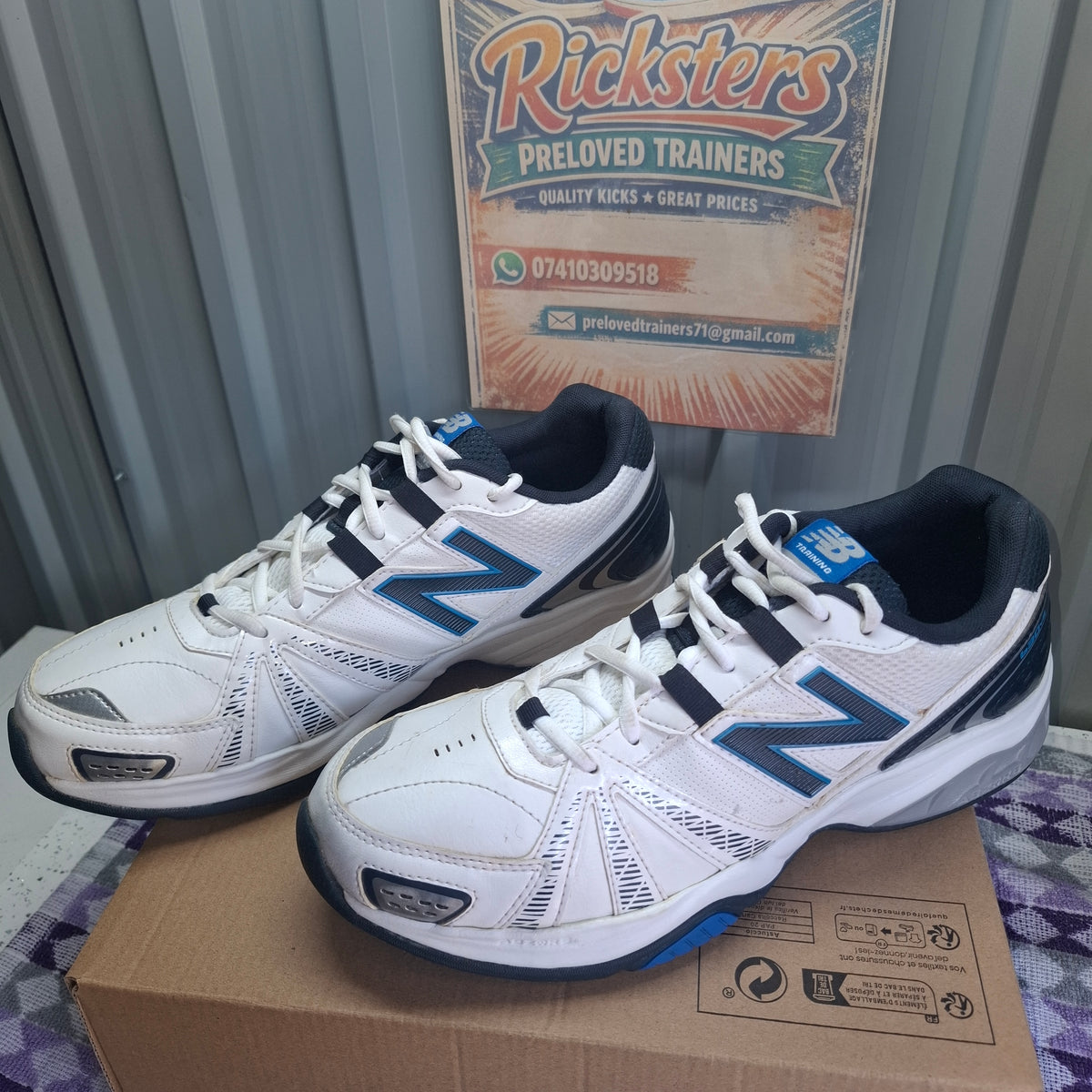 New Balance MX630NB2 Men's Training Shoes White/Blue UK 10.5