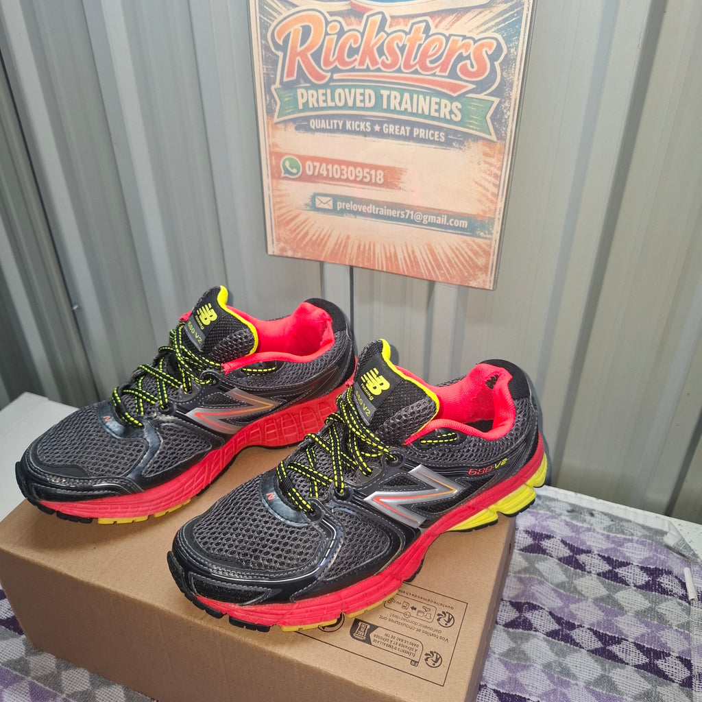 New Balance 860v8 Trainers - Good Condition, Black/Red/Yellow UK 5
