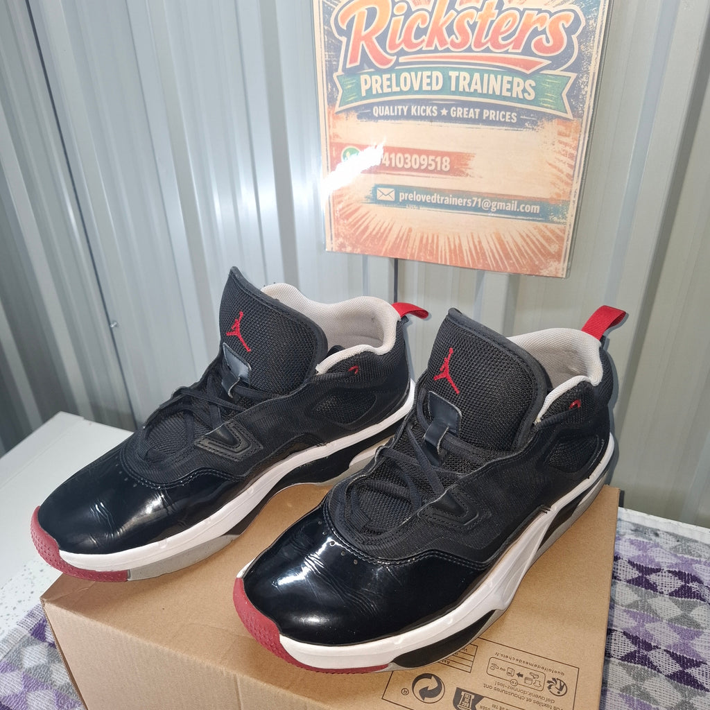 Jordan 11 CMFT Low Trainers - Black/Red, Size 7.5, Good Condition