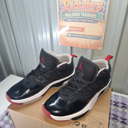 Jordan 11 CMFT Low Trainers - Black/Red, Size 7.5, Good Condition