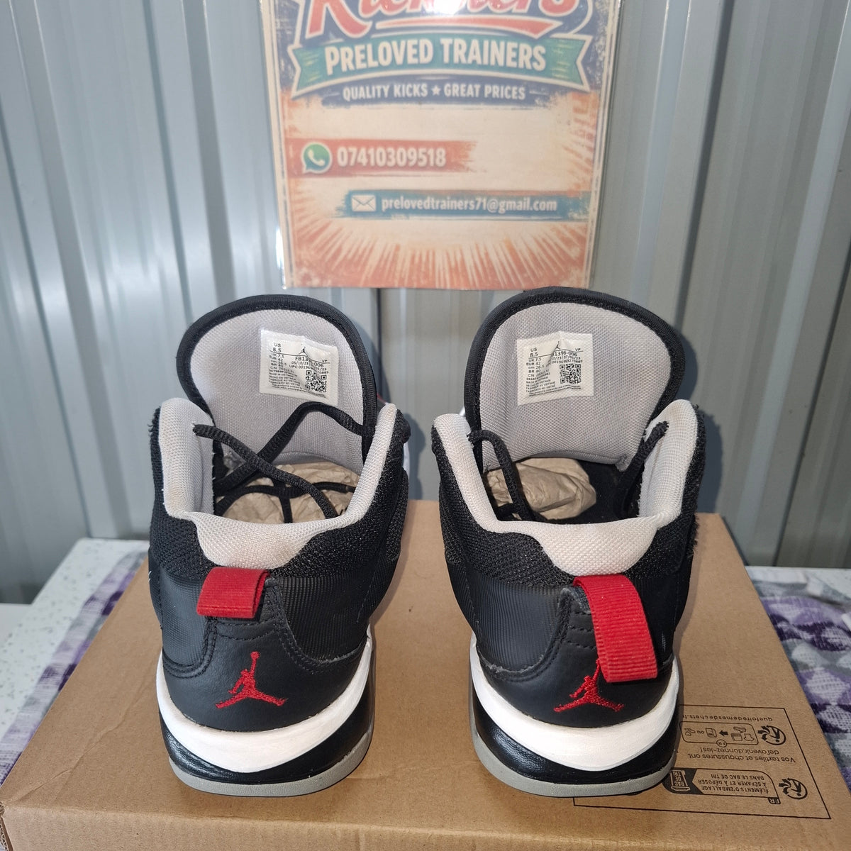Jordan 11 CMFT Low Trainers - Black/Red, Size 7.5, Good Condition