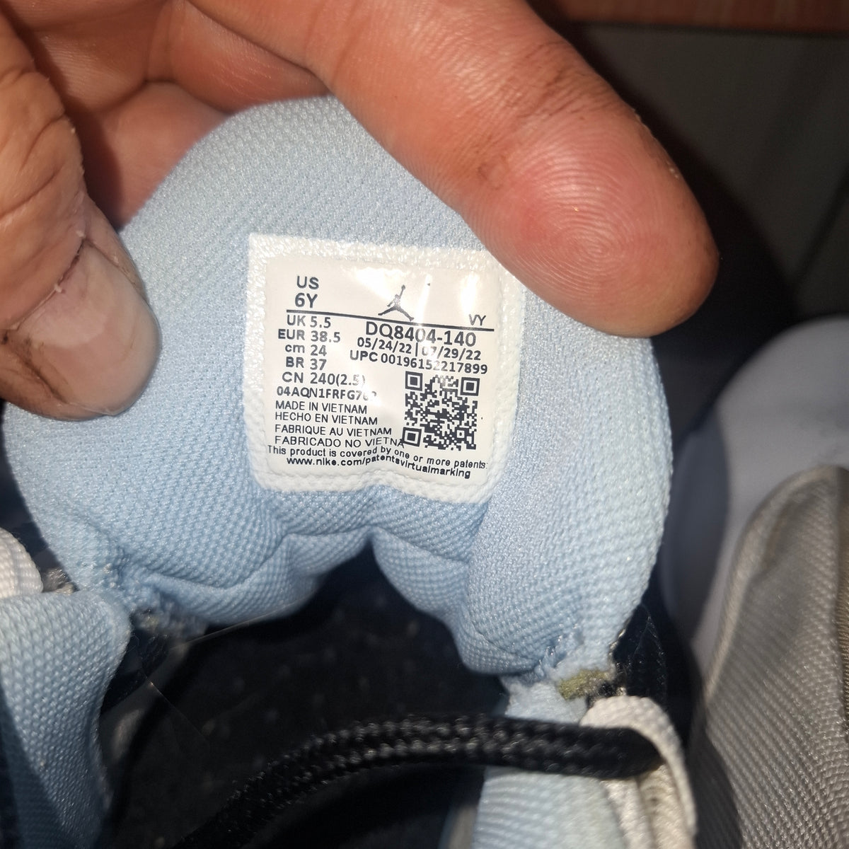 Jordan Jumpman Two Trey White and Black Trainers, UK 5.5