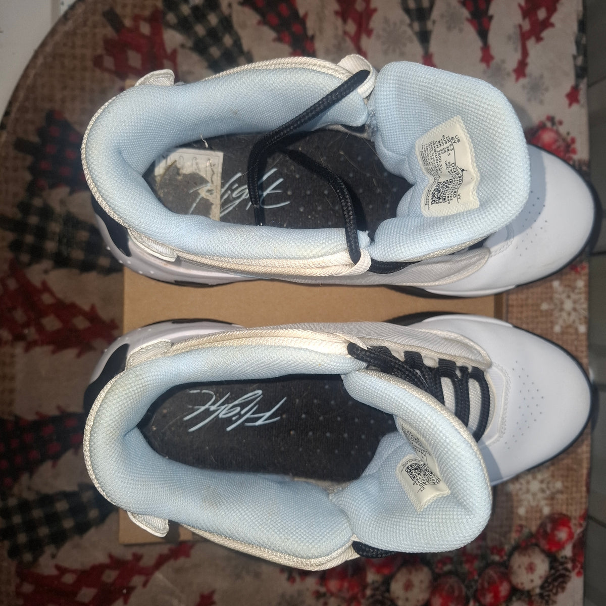 Jordan Jumpman Two Trey White and Black Trainers, UK 5.5