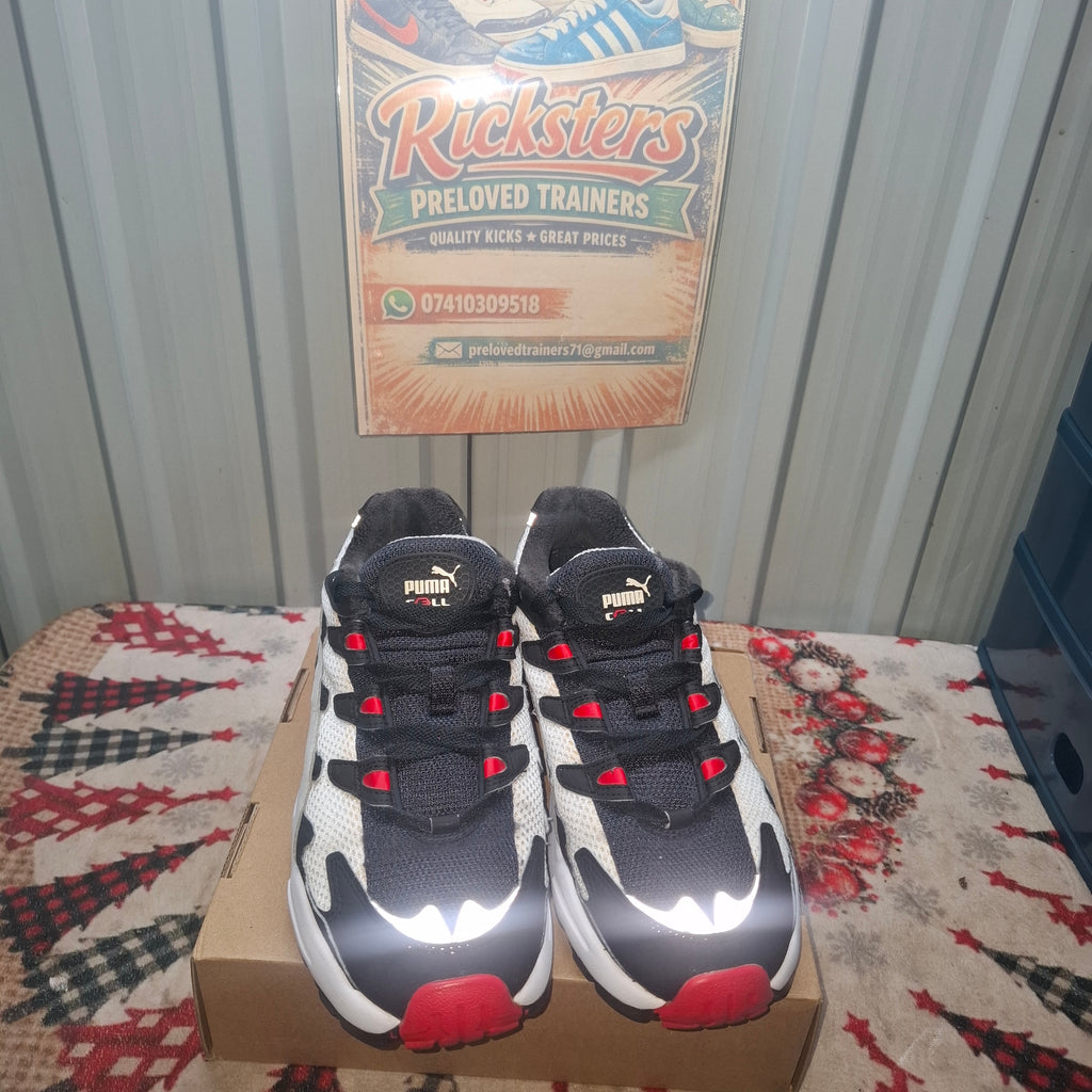 Puma Cell Trainers - Black, White & Red, UK 7