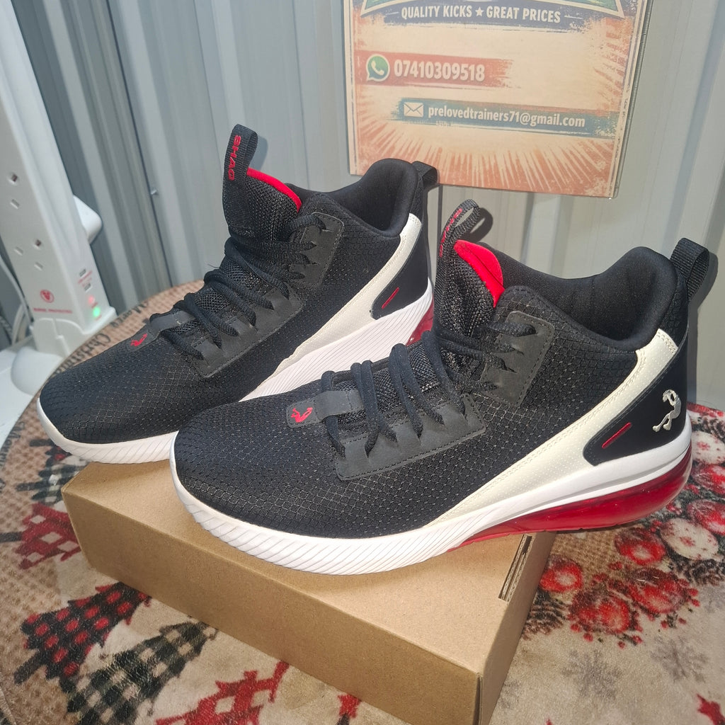 Shaq Attack Trainers – Black and Red, Very Good Condition, UK 7