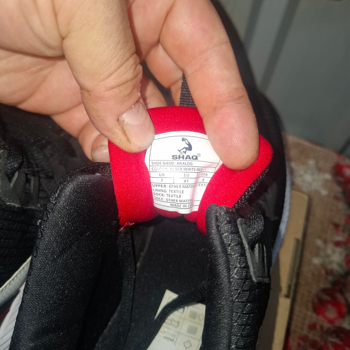 Shaq Attack Trainers – Black and Red, Very Good Condition, UK 7